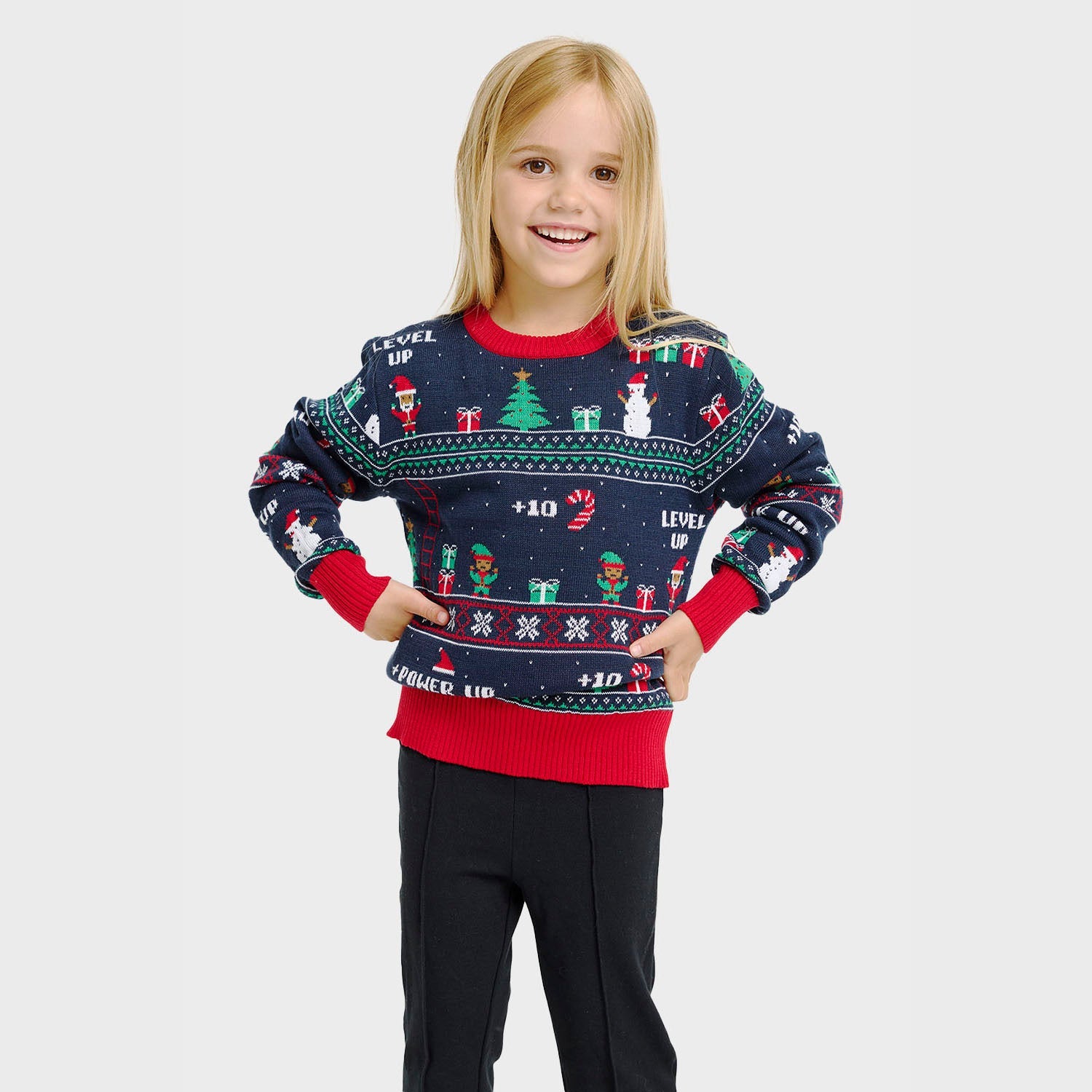 Vintage Gaming Christmas Sweater โ Kids